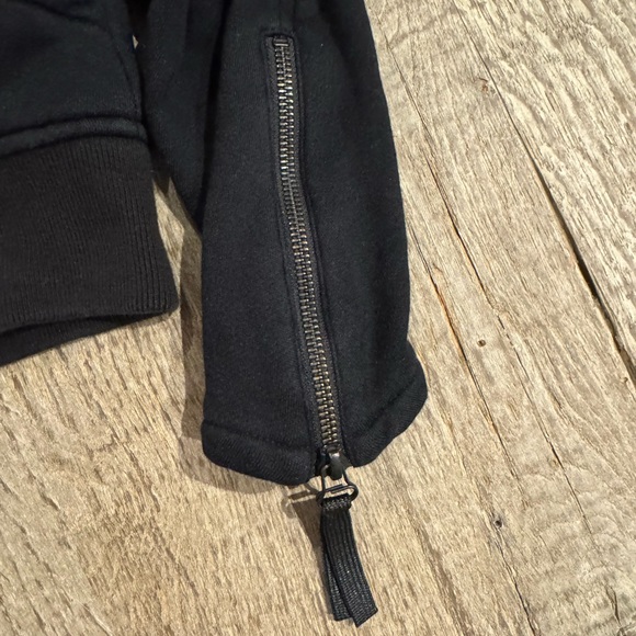 Helmut Lang Crop Zip Hoodie in Black - Picture 6 of 11